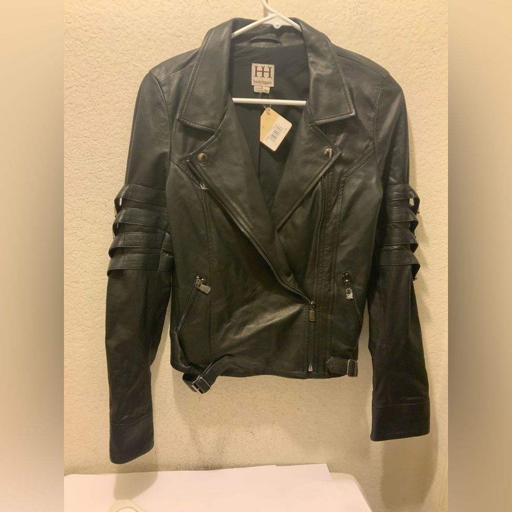 New Haute Hippie 100%  Lamb Leather Jacket $1295